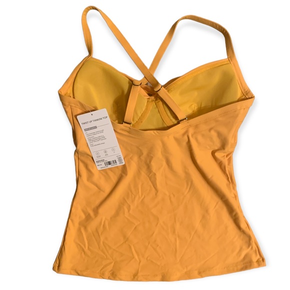Yellow Athleta Swim Top. NWT. Underwire with padding. - Picture 2 of 6